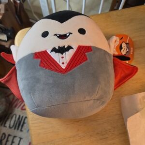 Vlad Squishmallow Vampire Plush Toy with Red and Gray Outfit